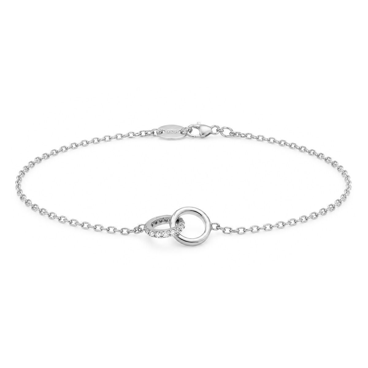 Bracelet Jazzy Double Circle Silver