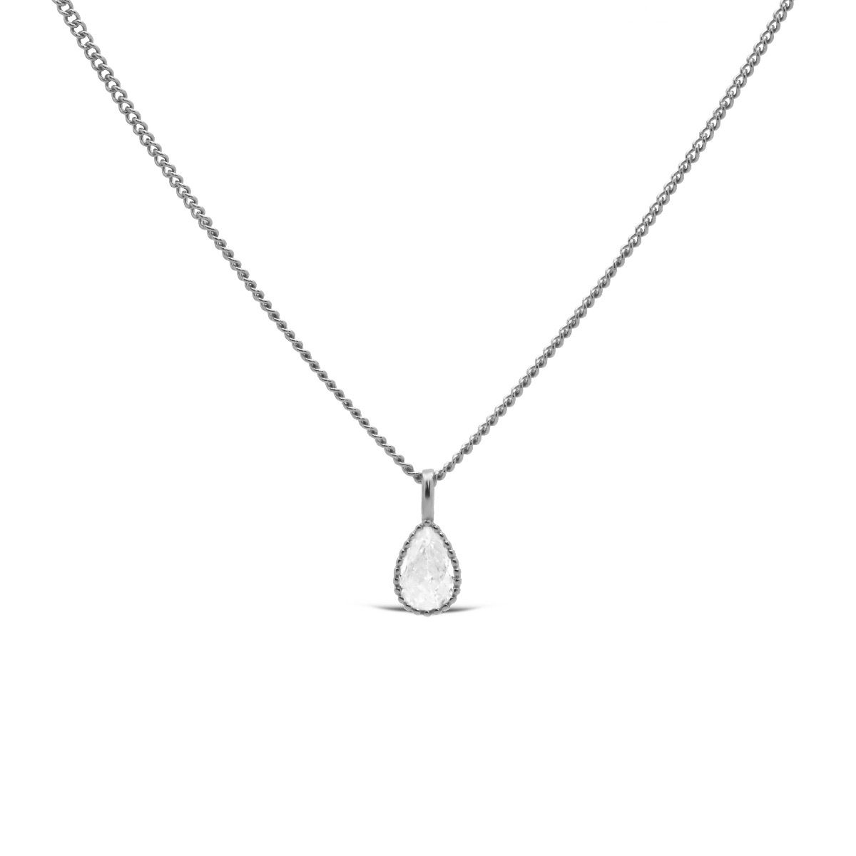Necklace Lily Drop Silver