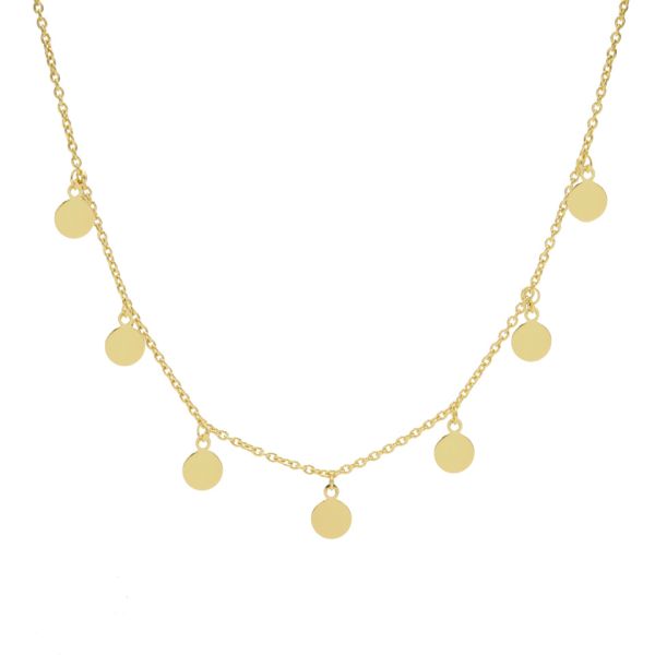 Necklace 7 Discus Gold