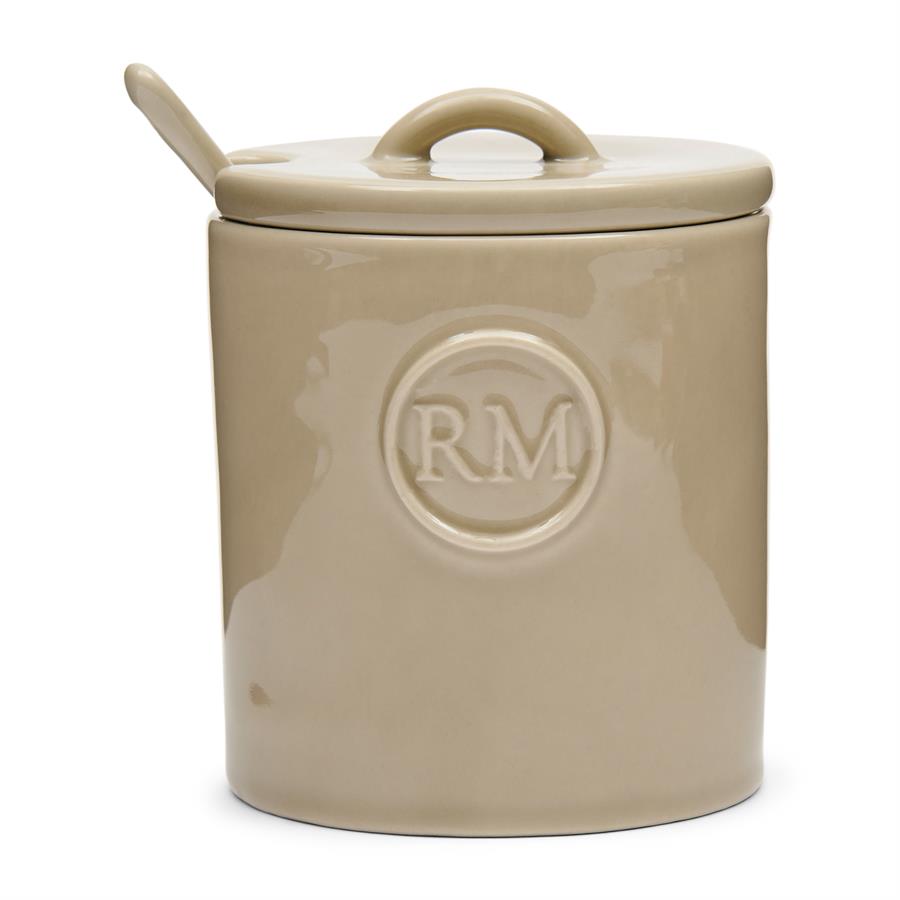 Portofino Sugar Jar with Spoon Flax