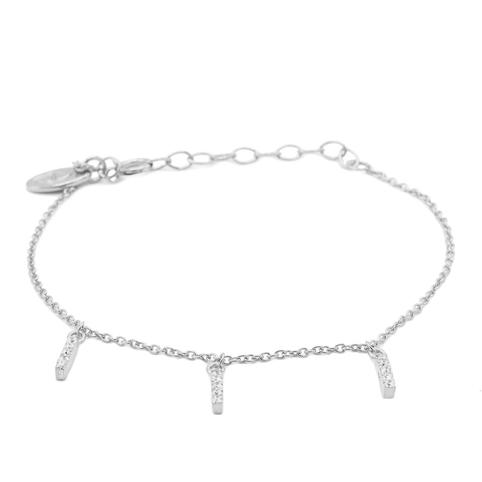 Bracelet Triple Zirkonia Tube Silver