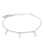 Bracelet Triple Zirkonia Tube Silver