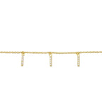Bracelet Triple Zirkonia Tube Gold