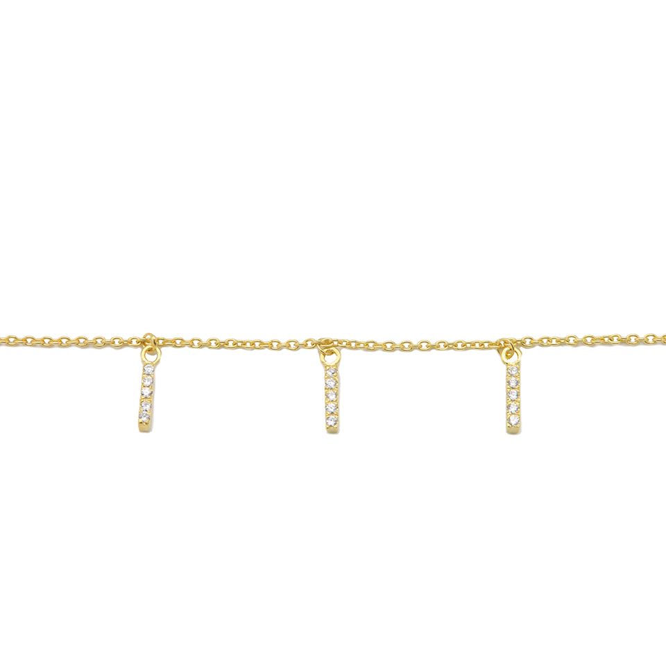 Bracelet Triple Zirkonia Tube Gold