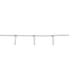 Bracelet Triple Zirkonia Tube Silver
